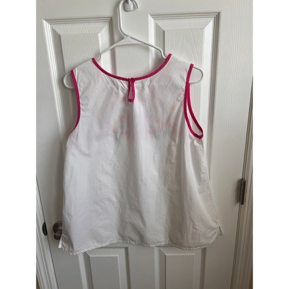 Disney Parks Embroidered Sleeveless Top Floral Mexican Style White Size M - Picture 5 of 9